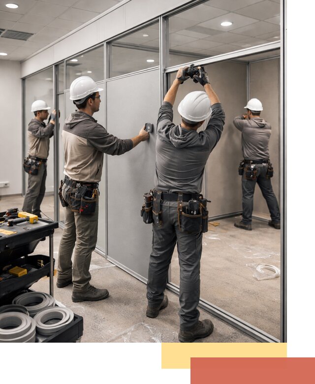 Мобильные офисные перегородки под ключ в Ртищево