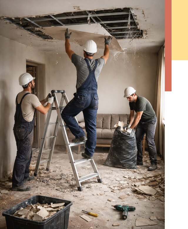 Демонтаж гипсокартонного потолка в Ртищево от 429 руб. за м2 — ОТДЕЛОЧНИК-Ртщ