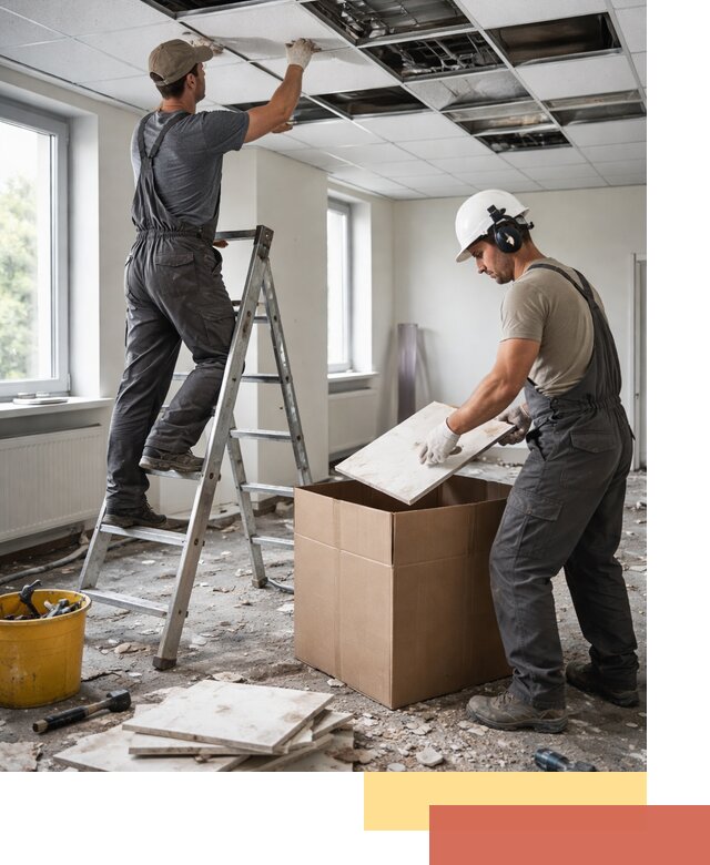 Демонтаж потолочной плитки в Ртищево быстро и аккуратно