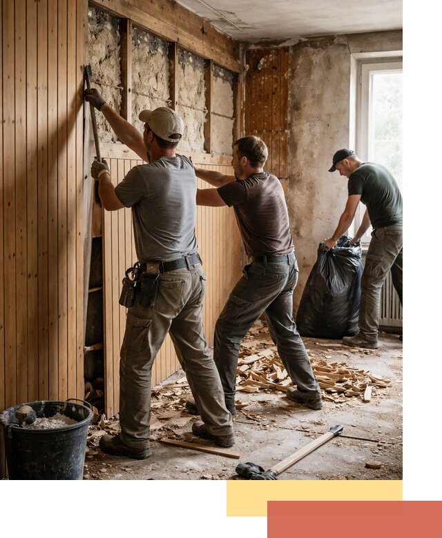 Демонтаж вагонки и вывоз материалов в Ртищево