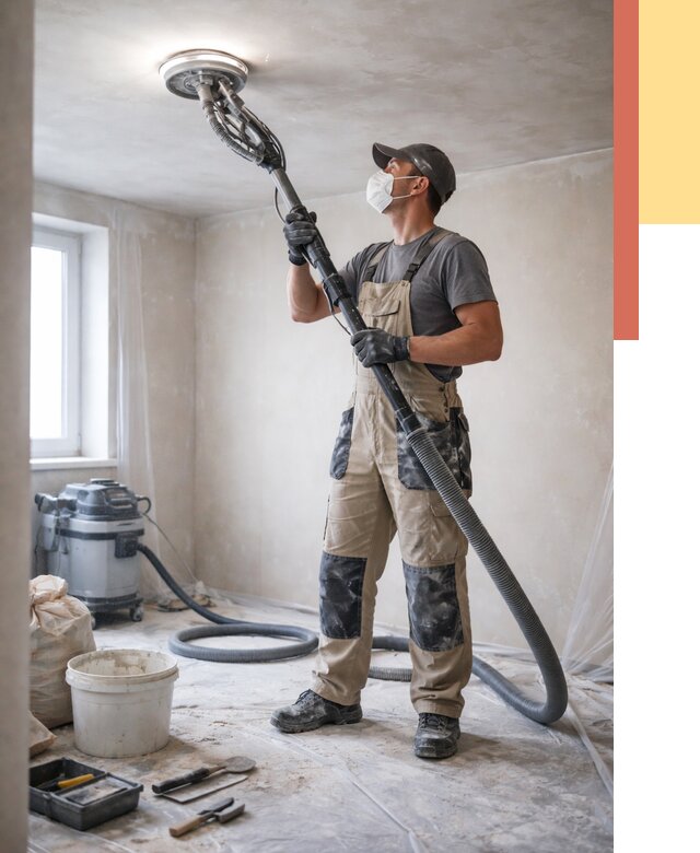 Шлифовка потолка в Ртищево от 3575 руб. — услуги шлифования потолка | ОТДЕЛОЧНИК-Ртщ