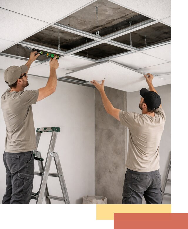 Монтаж потолка Армстронг под ключ в Ртищево