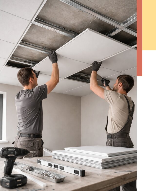 Монтаж кассетного потолка в Ртищево от 4597 руб/м2 — установка и сборка | ОТДЕЛОЧНИК-Ртщ