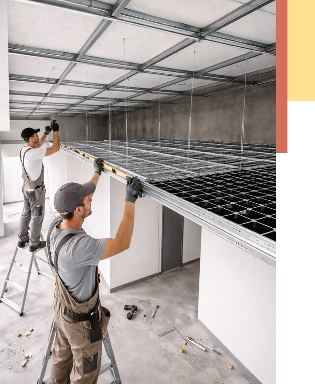 Монтаж потолка грильято в Ртищево от 460 руб./м² — быстрая сборка под ключ | ОТДЕЛОЧНИК-Ртщ