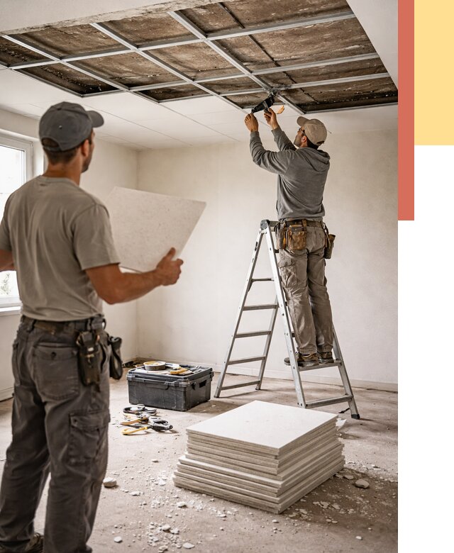 Замена плит подвесного потолка в Ртищево от 1788 руб. быстро и недорого | ОТДЕЛОЧНИК-Ртщ