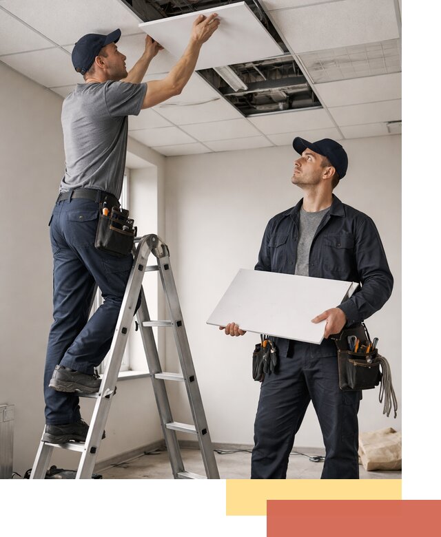 Обслуживание подвесного потолка в Ртищево — ремонт и чистка