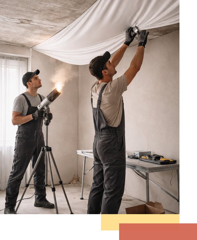 Установка натяжного потолка под ключ в Ртищево