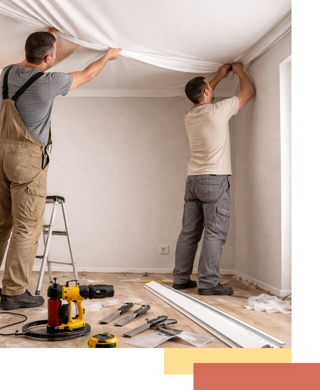 Монтаж ПВХ натяжного потолка в Ртищево качественно и быстро