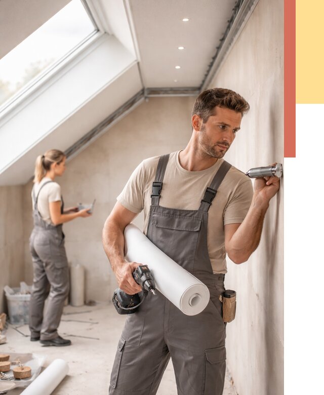 Монтаж натяжного потолка на мансарде в Ртищево от 3575 руб. | ОТДЕЛОЧНИК-Ртщ