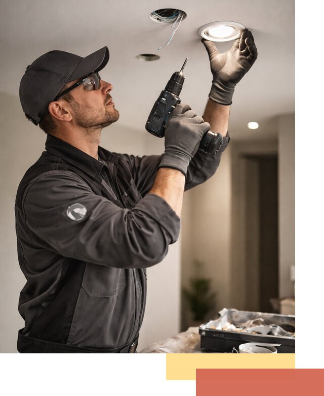 Установка точечных светильников в натяжной потолок в Ртищево