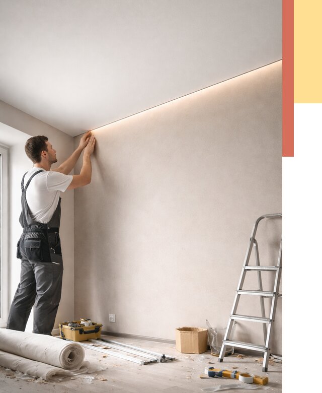 Теневые натяжные потолки в Ртищево от 8376 руб. под ключ | ОТДЕЛОЧНИК-Ртщ