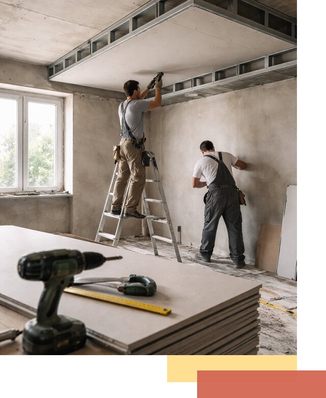 Двухуровневый потолок из гипсокартона в Ртищево