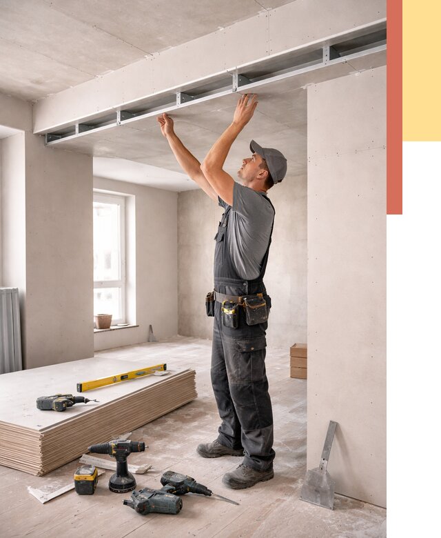 Потолок из гипсокартона с нишей в Ртищево от 1277 руб. под ключ | ОТДЕЛОЧНИК-Ртщ