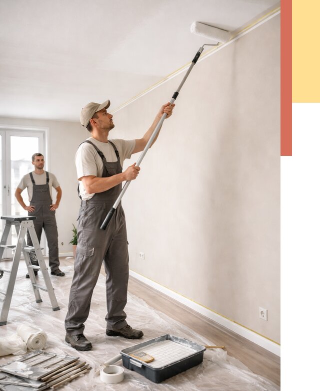 Покраска потолка из гипсокартона в Ртищево от 4597 руб./м2 — услуги под ключ | ОТДЕЛОЧНИК-Ртщ