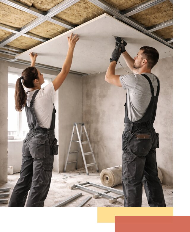 Звукоизоляция потолка из ГКЛ в Ртищево профессионально и надежно