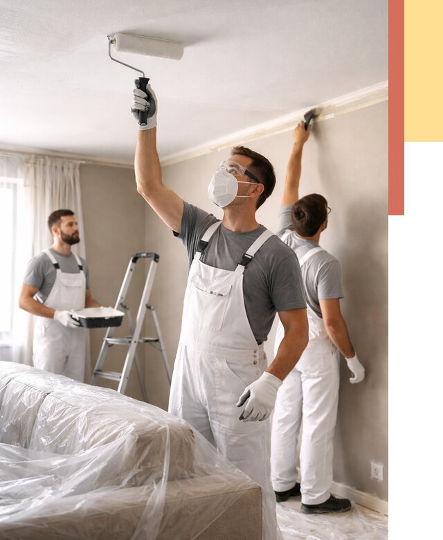 Покраска потолка водоэмельсионной краской в Ртищево от 2247 руб/м² — услуги под ключ | ОТДЕЛОЧНИК-Ртщ