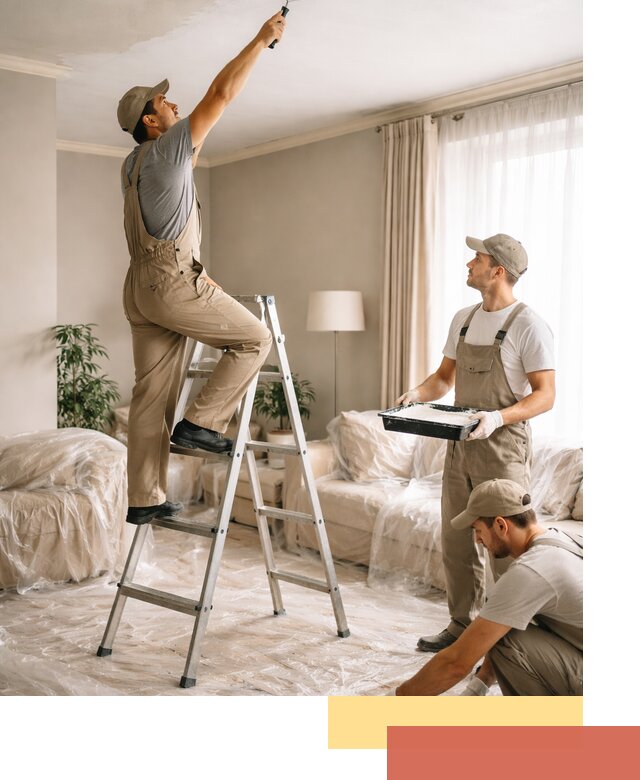 Покраска потолков акриловой краской в Ртищево качественно и быстро