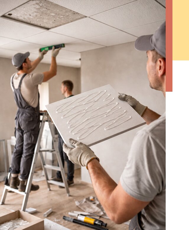 Монтаж потолочной плитки в Ртищево от 4597 руб. — быстро и недорого | ОТДЕЛОЧНИК-Ртщ