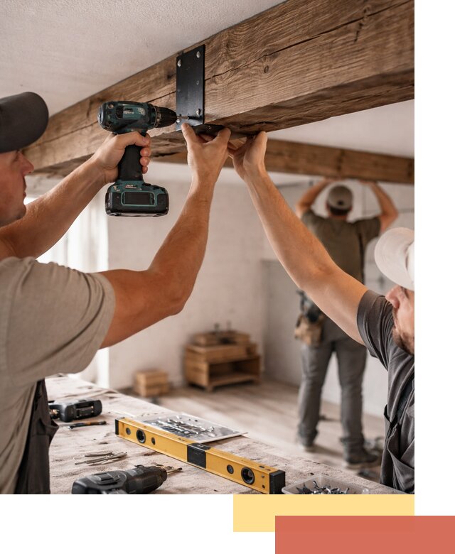 Монтаж декоративных потолочных балок в Ртищево