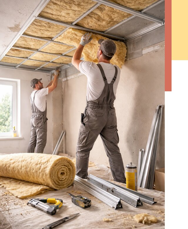 Утепление потолка в Ртищево от 7355 руб/м2 — недорого, быстро, под ключ | ОТДЕЛОЧНИК-Ртщ