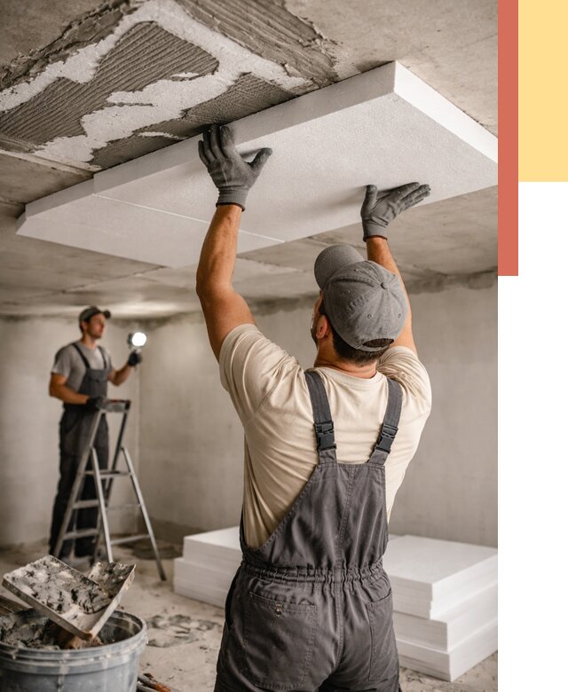 Утепление потолка пенопластом в Ртищево от 4597 руб/м2 — недорого и быстро | ОТДЕЛОЧНИК-Ртщ