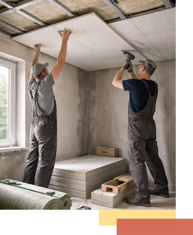 Шумоизоляция потолка панелями ЗИПС в Ртищево